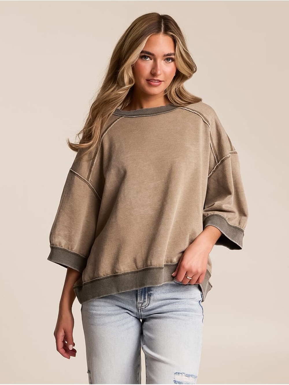 NWT Free People We The Free Everything Pullover Crewneck Sweatshirt size Large